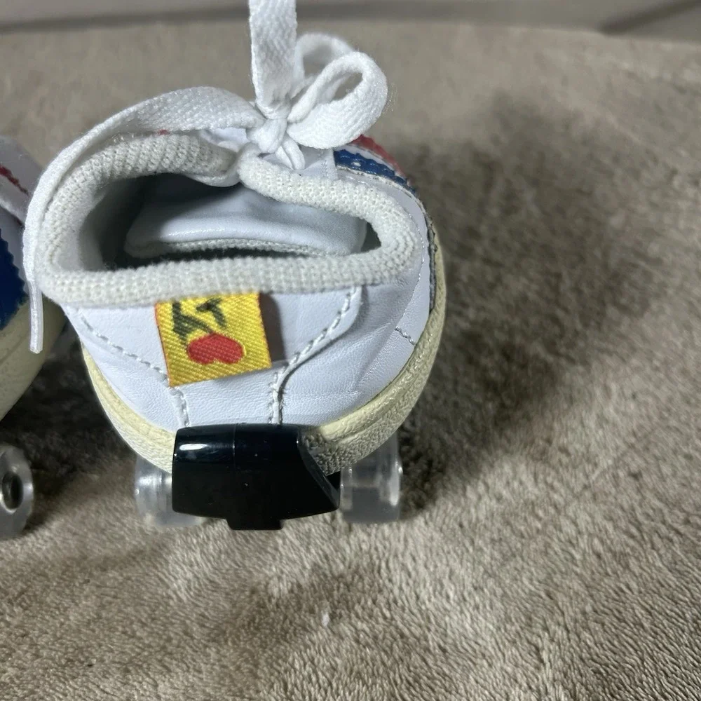 Lot of 2 Build-A-Bear Workshop Roller Skates Y2K White Red Blue Striped 2009